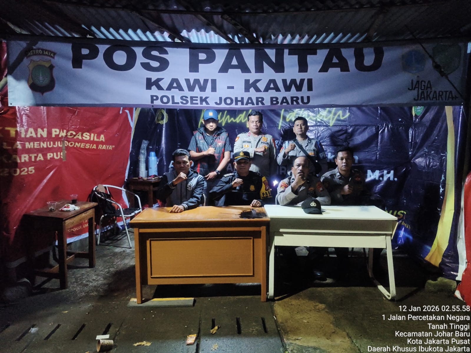Perketat Pengamanan Pos Pantau Kawi-Kawi, Polsek Johar Baru Antisipasi 3C dan Tawuran