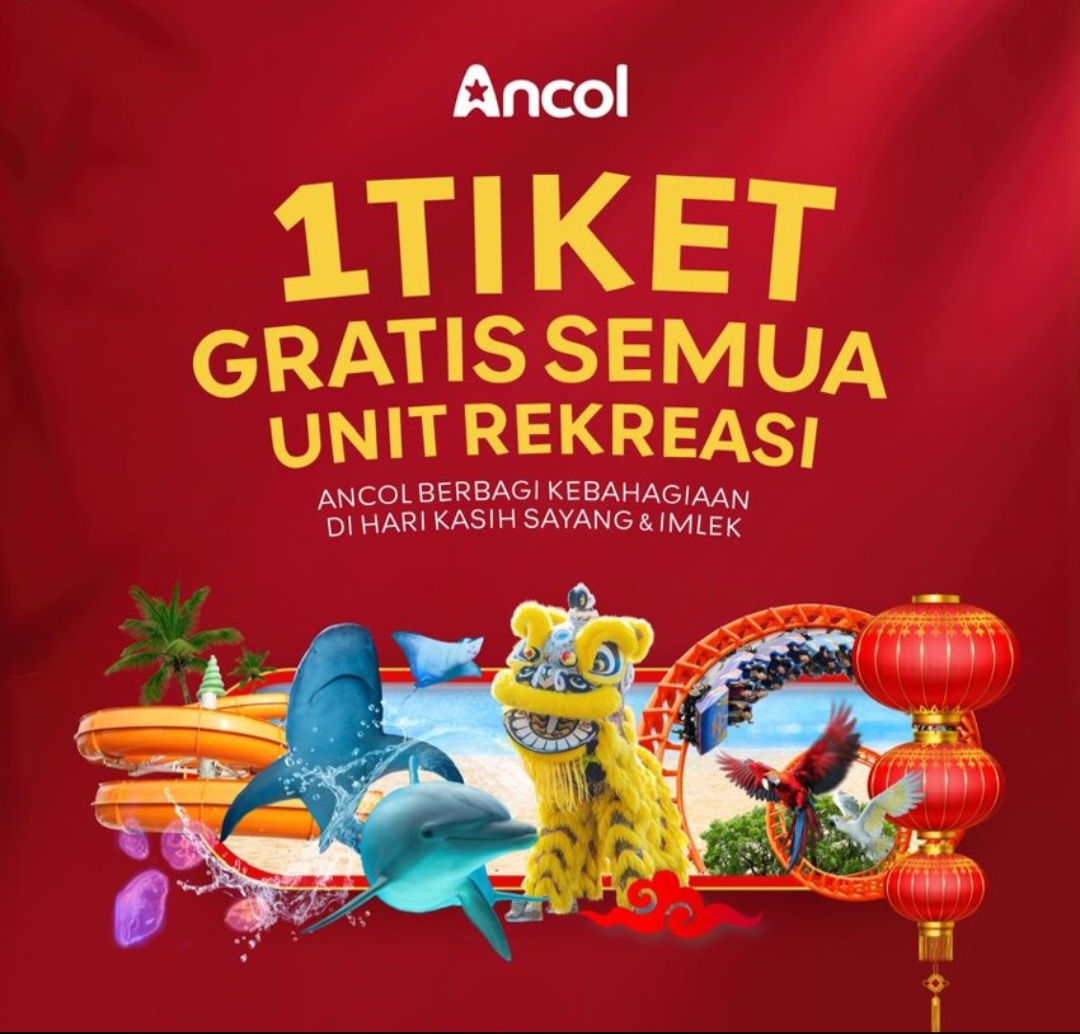 Ancol Hadirkan Promo Spesial, Bebas Akses Semua Wahana saat Valentine dan Imlek 2026